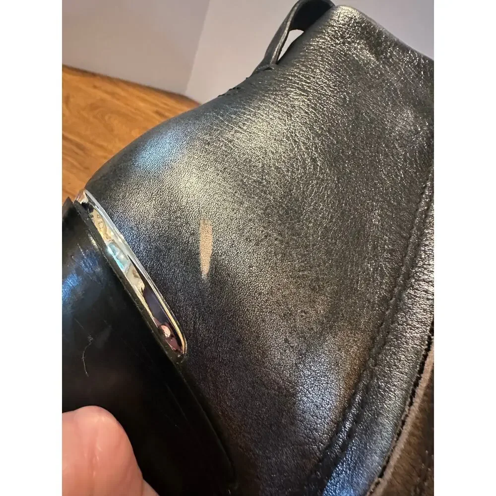 Franco Sarto Leather Pointed Toe Ankle Boots Metallic Sz 6.5 NWOB Western Modern